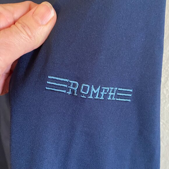 ROMFH Aachen Mock Zip Long Sleeve Shirt Dark Navy — Women’s XL — NWT - Picture 7 of 13